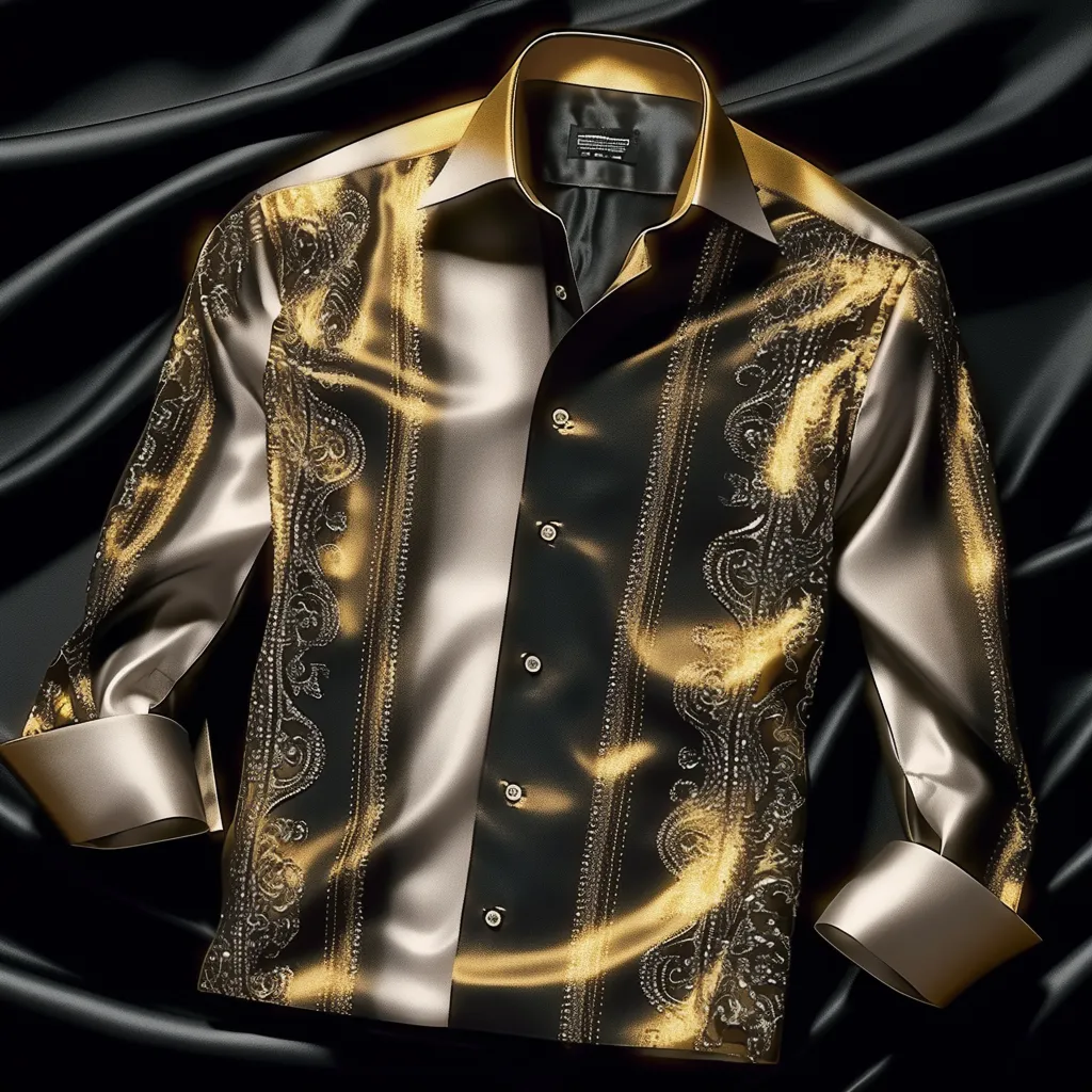 Silk Luxury Business VIP Exclusive Designer unique Luxe Collection long Shirt High Elasticity