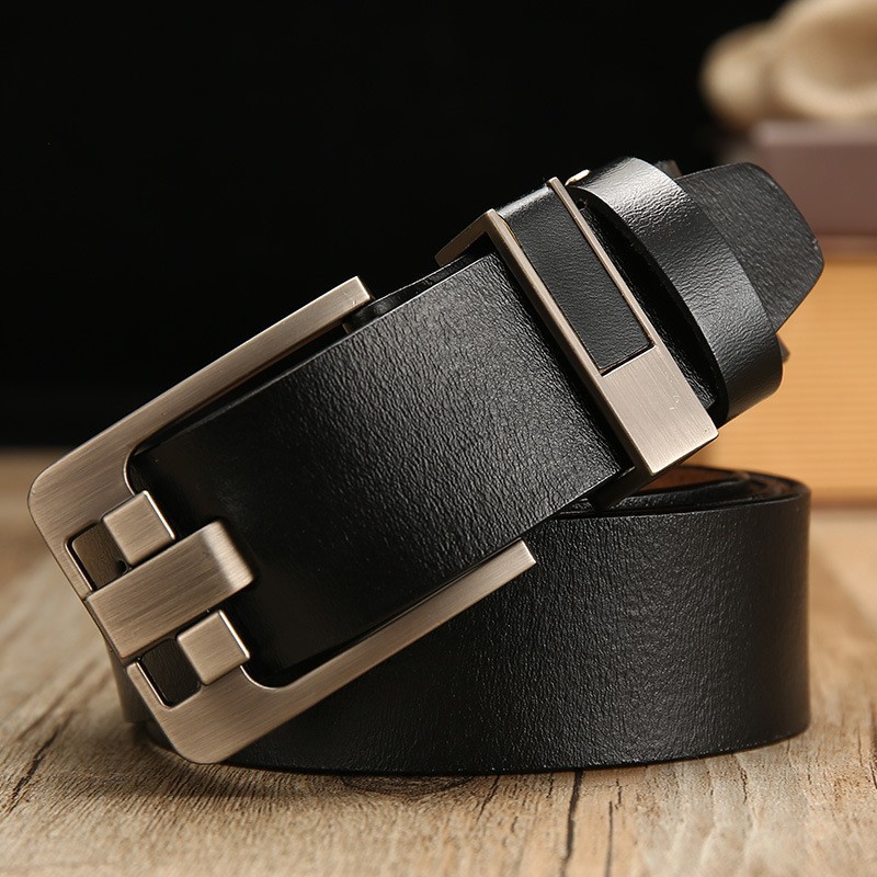 Retro casual pinhole buckle business belt