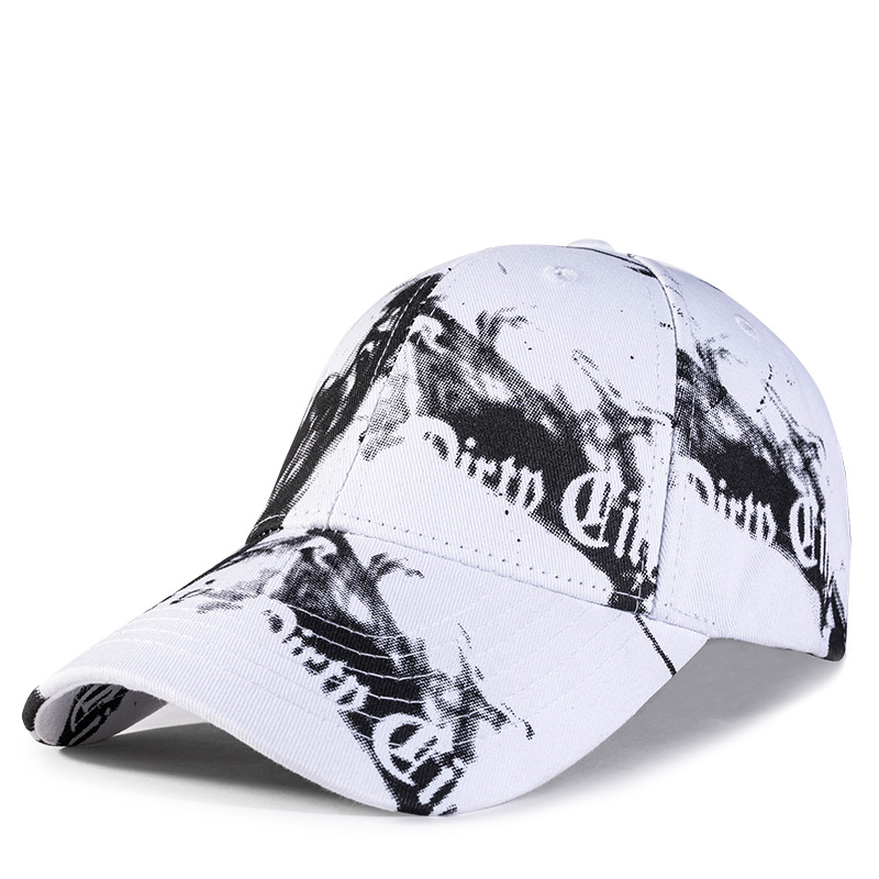 Fashionable hand-styled Graffiti peaked cap casual sunproof hat