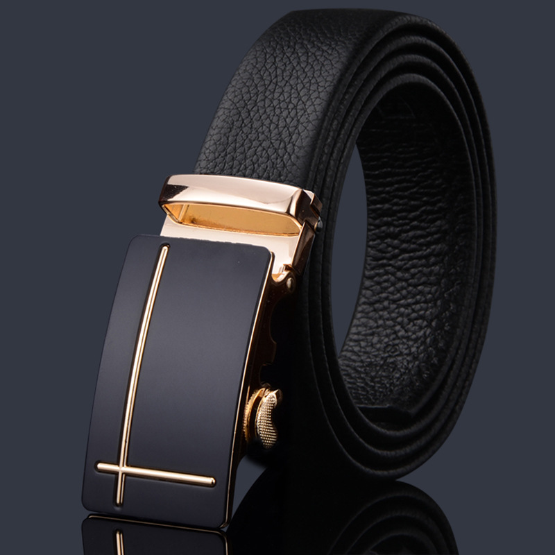 Classic Men's Smooth Buckle Business Belt