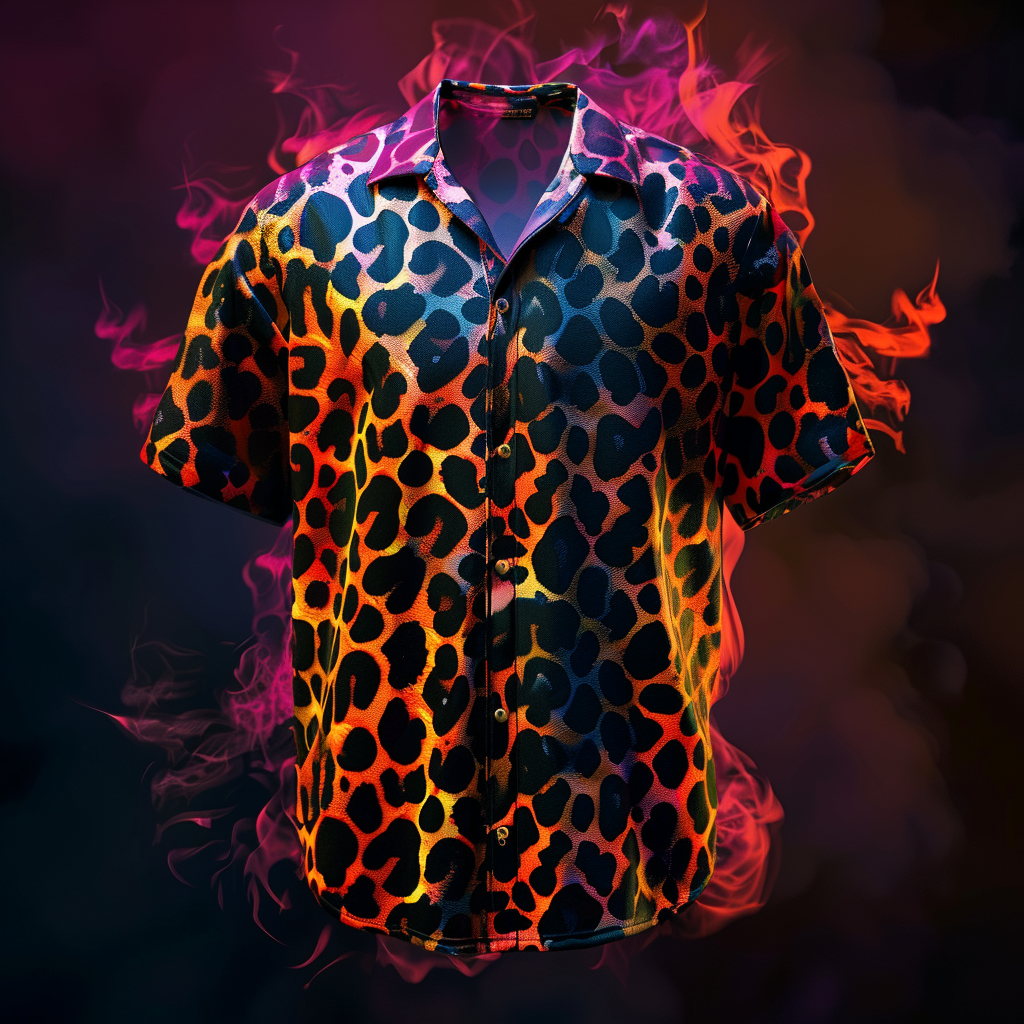 100% Cotton Soft High Elasticity Casual Tropical Print Short Sleeve Breathable Shirt