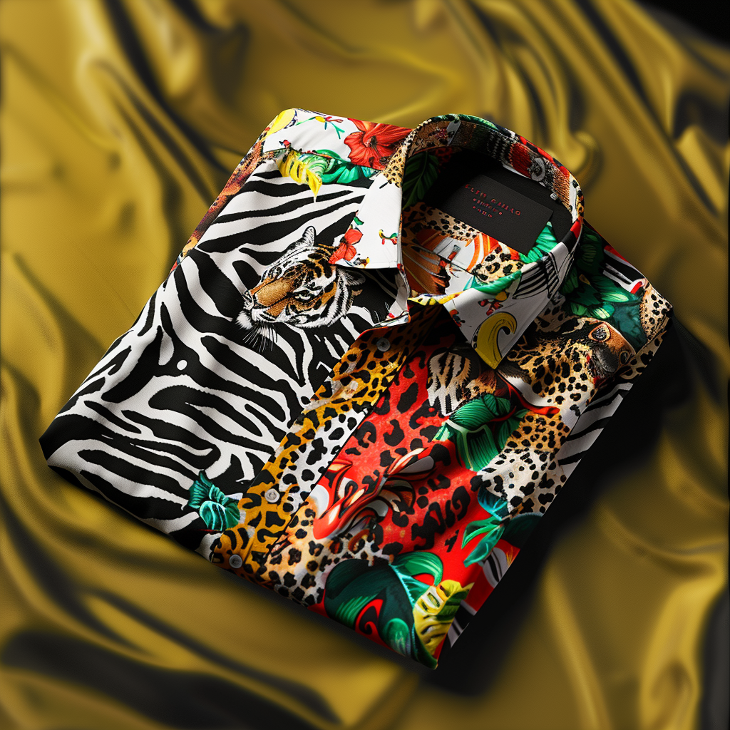 100% Cotton Soft High Elasticity Casual Tropical Print Holiday Breathable Shirt