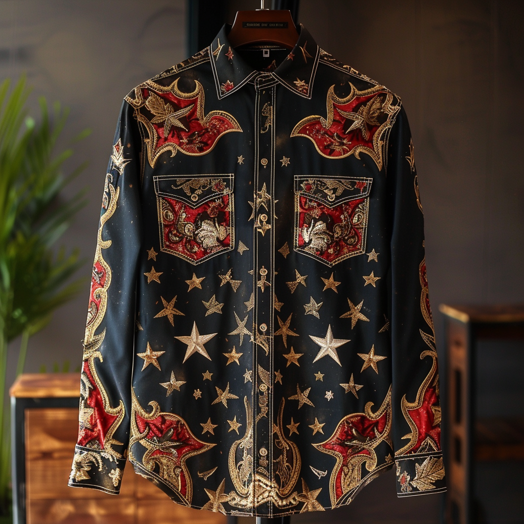 Western Styles Premium Silk Cotton  Long Sleeve Shirt High Elasticity 100% cotton