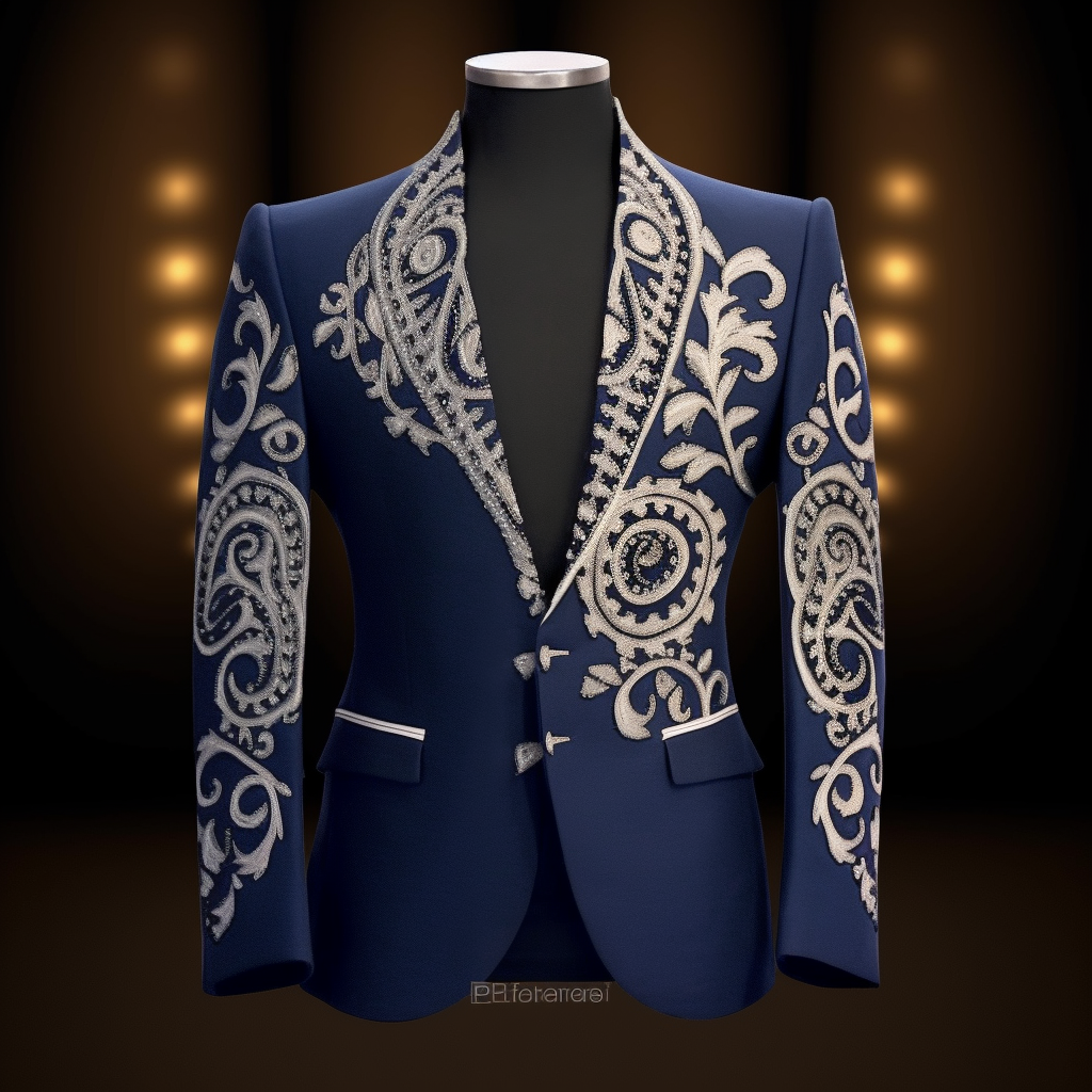 Unique embroidery business gentleman casual Men's Luxury Business Casual Fashion Blazer Suit Coat Jacket
