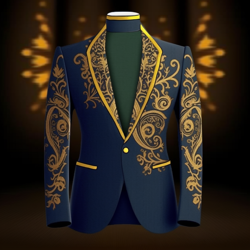 Unique embroidery business gentleman casual Men's Luxury Business Casual Fashion Blazer Suit Coat Jacket