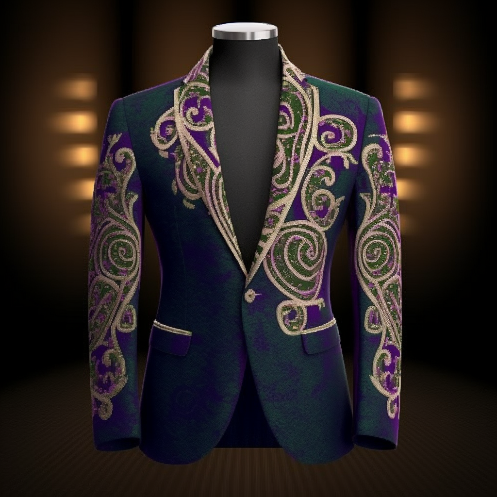 Unique embroidery business gentleman casual Men's Luxury Business Casual Fashion Blazer Suit Coat Jacket