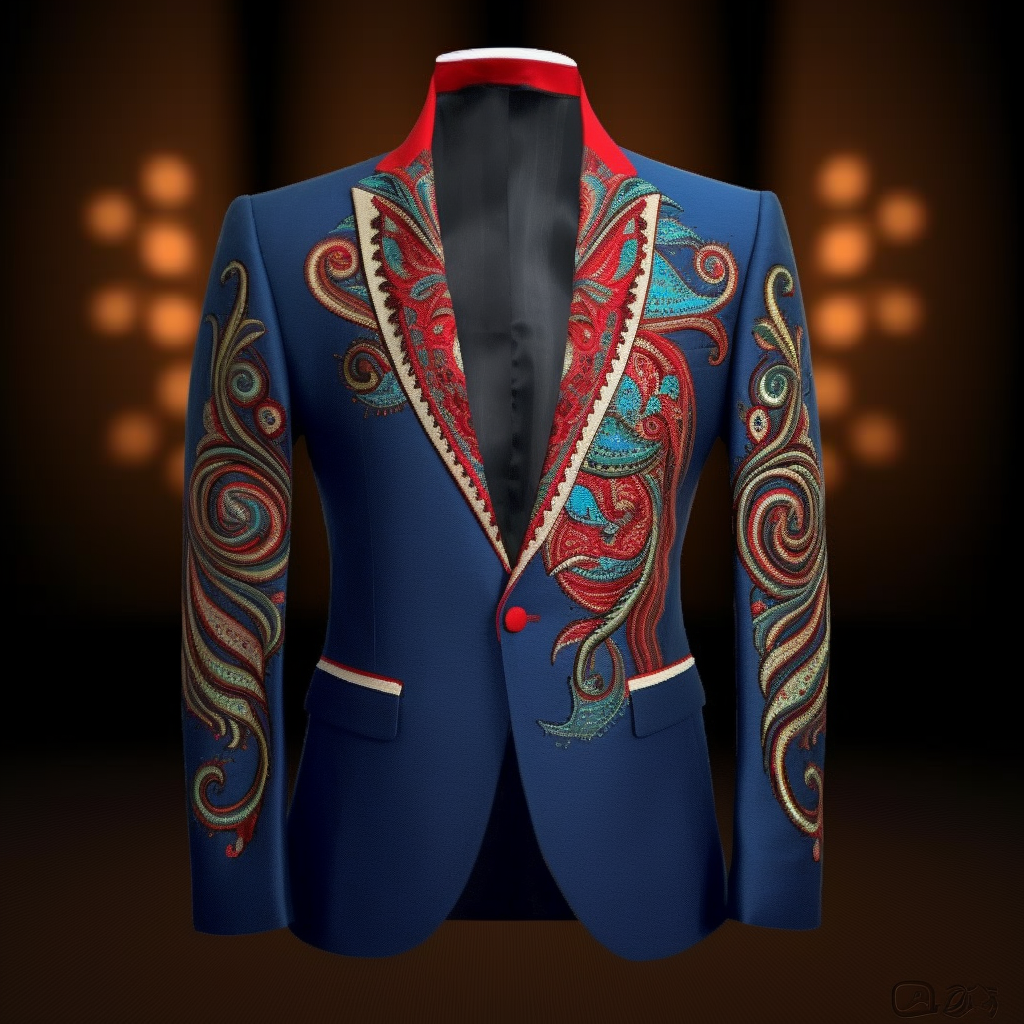 Unique embroidery business gentleman casual Men's Luxury Business Casual Fashion Blazer Suit Coat Jacket