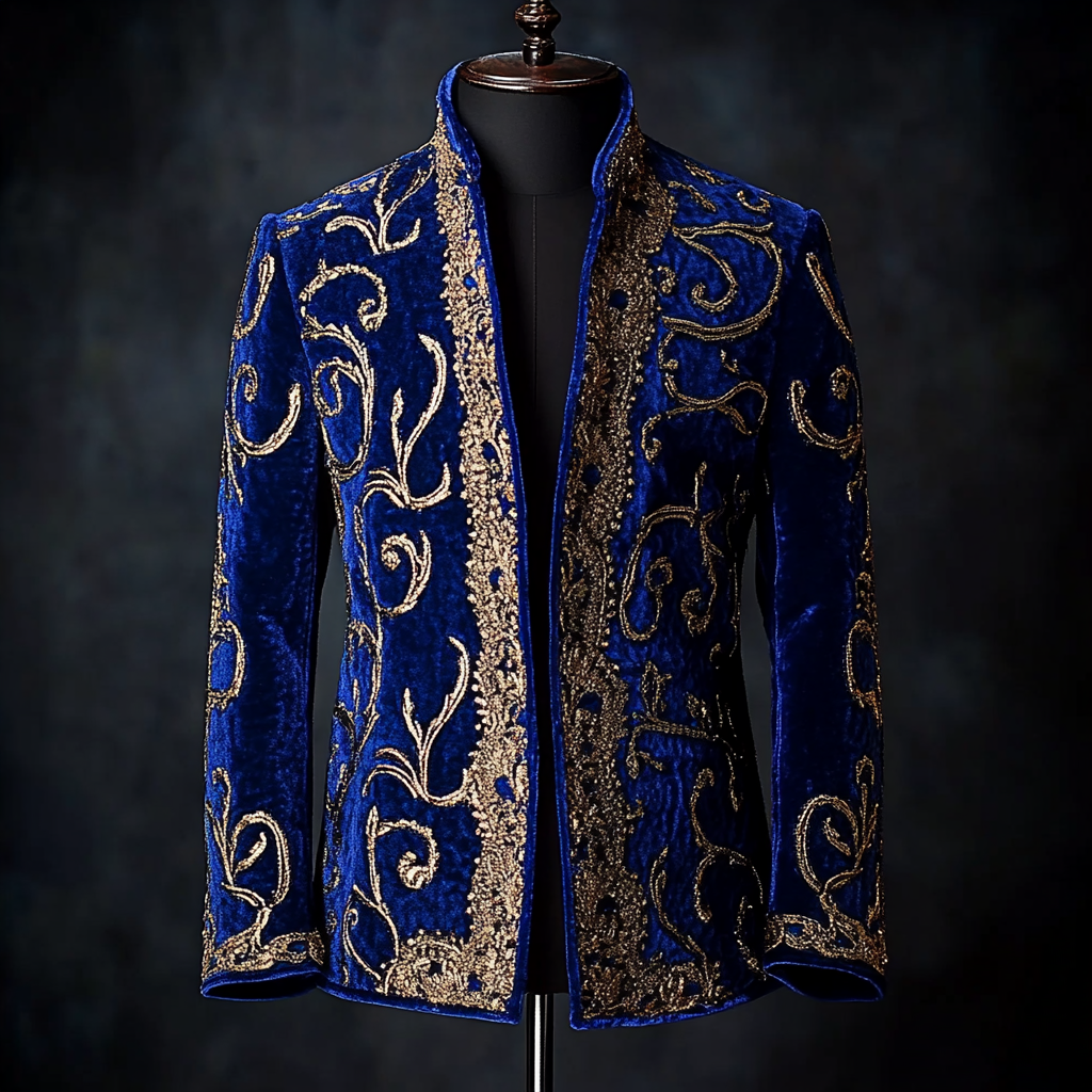 Unique embroidery business gentleman casual Men's Luxury Business Casual Fashion Blazer Suit Coat Jacket