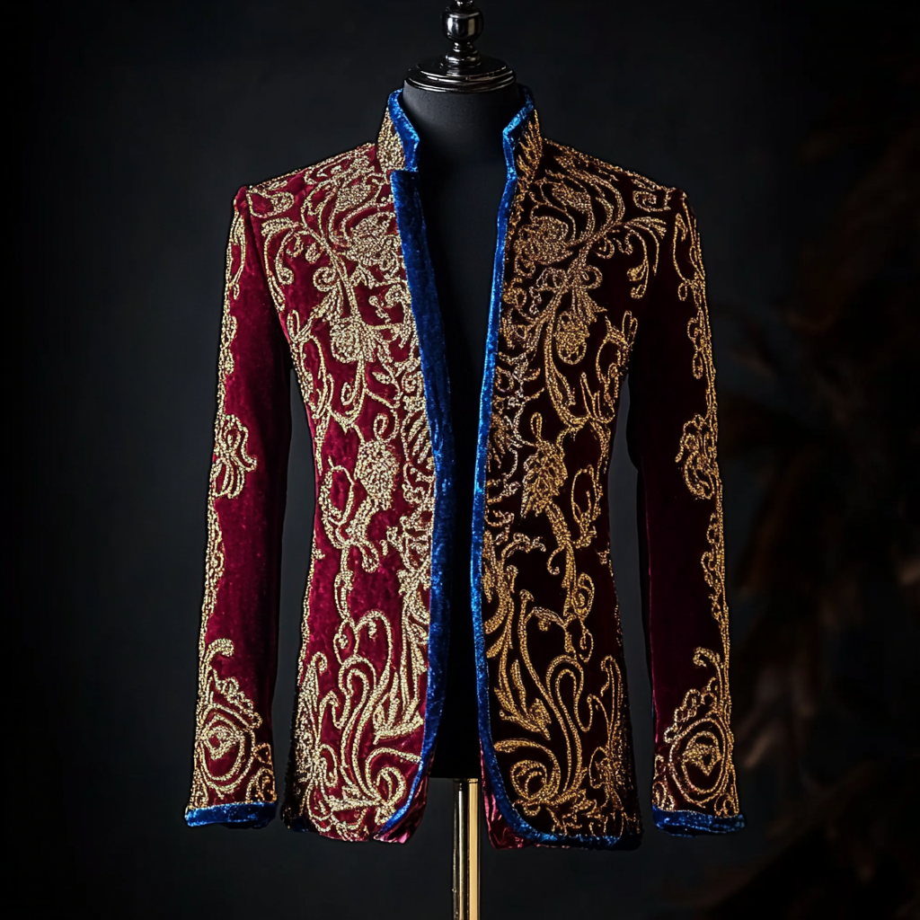 Unique embroidery business gentleman casual Men's Luxury Business Casual Fashion Blazer Suit Coat Jacket