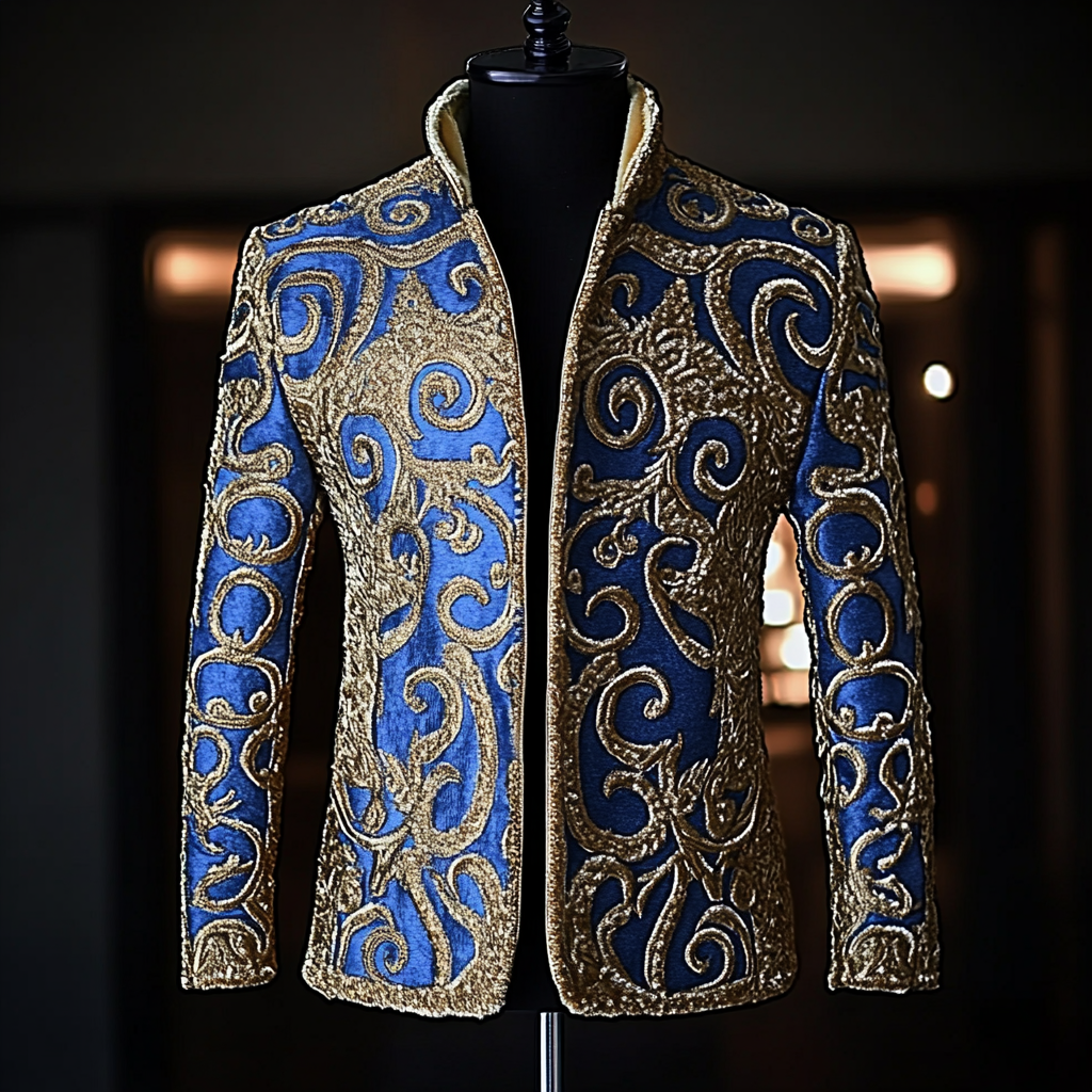 Unique embroidery business gentleman casual Men's Luxury Business Casual Fashion Blazer Suit Coat Jacket