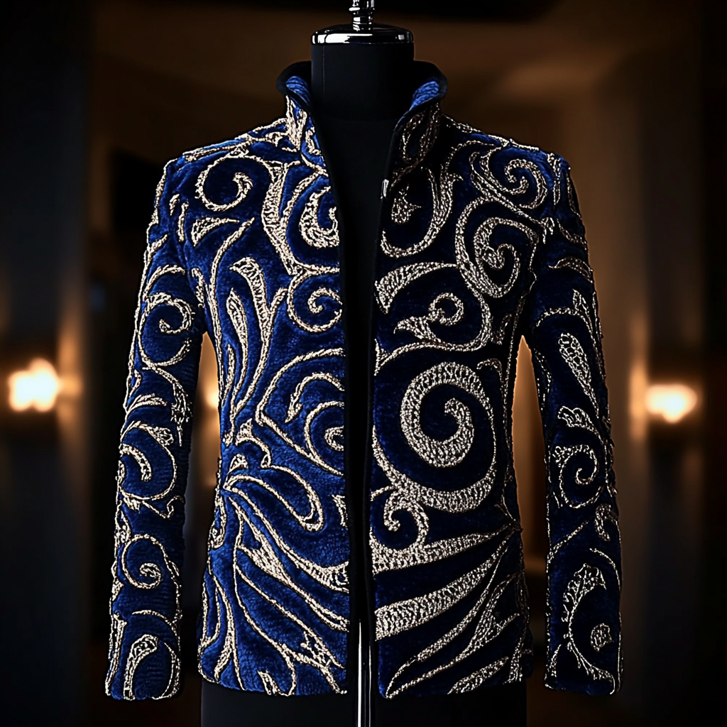 Unique embroidery business gentleman casual Men's Luxury Business Casual Fashion Blazer Suit Coat Jacket