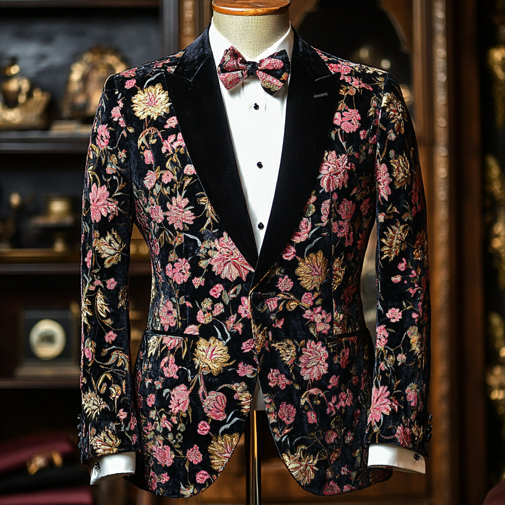 Unique embroidery business gentleman casual Men's Luxury Business Casual Fashion Blazer Suit Coat Jacket