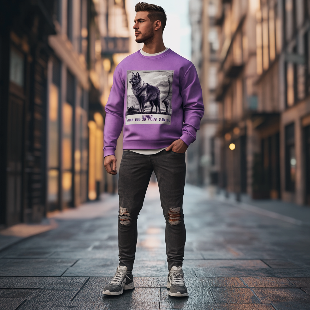 Unique design Men's fashion casual geometric print hoodie set