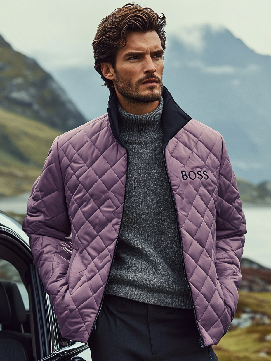 Men's Fashionable Design Leather Velvet Warm Design Jacket