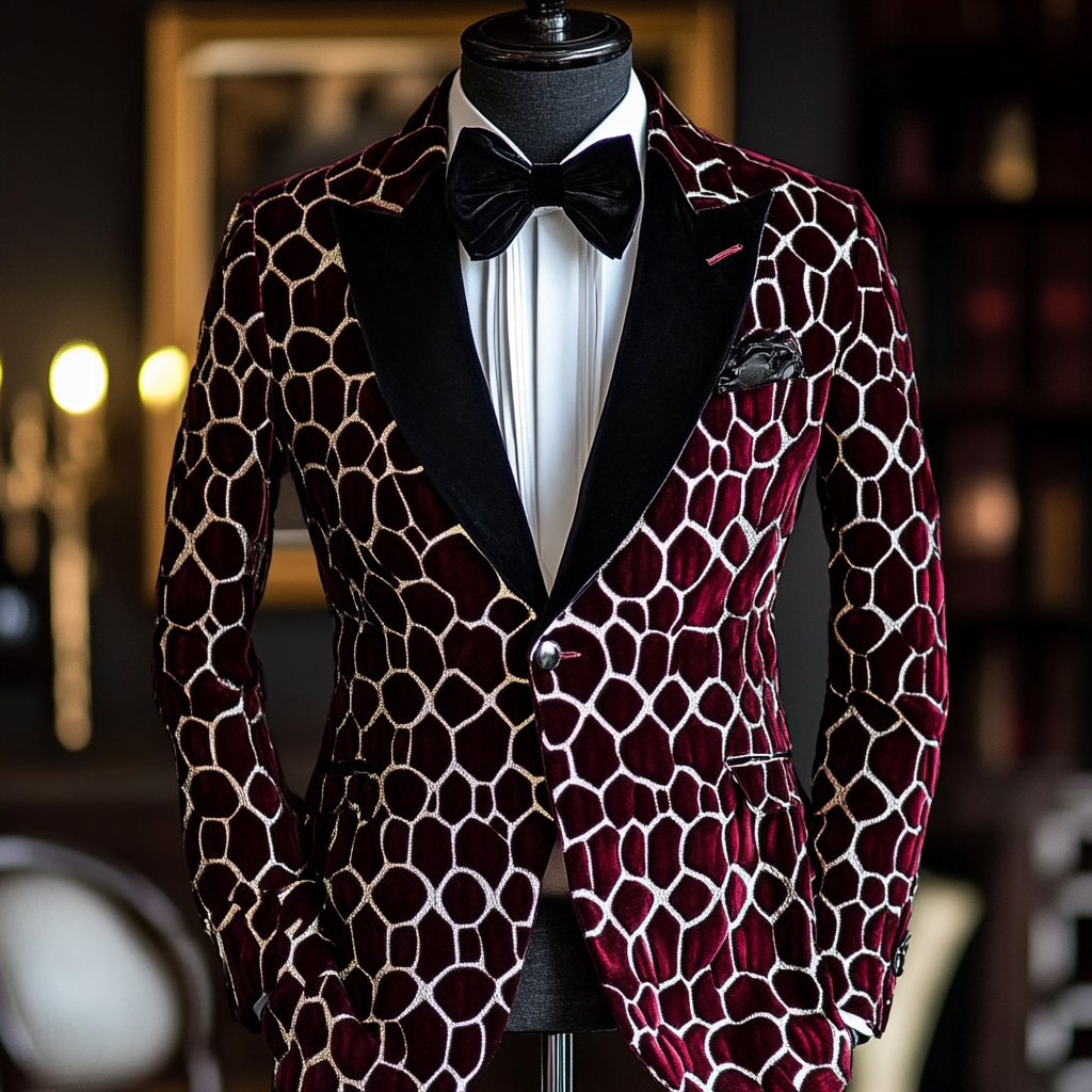 Unique embroidery business gentleman casual Men's Luxury Business Casual Fashion Blazer Suit Coat Jacket