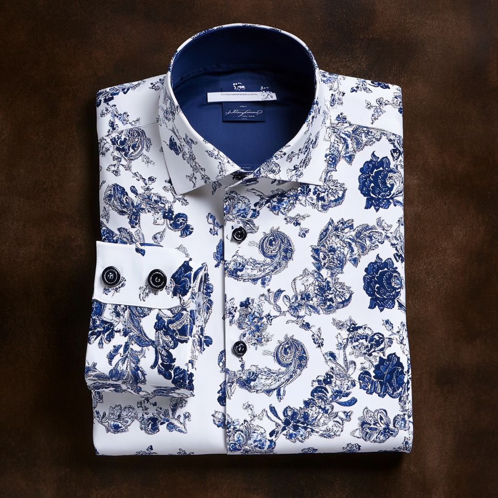 Unique Luxe Collection Effortless chic Shirt High Elasticity men's printed shirt