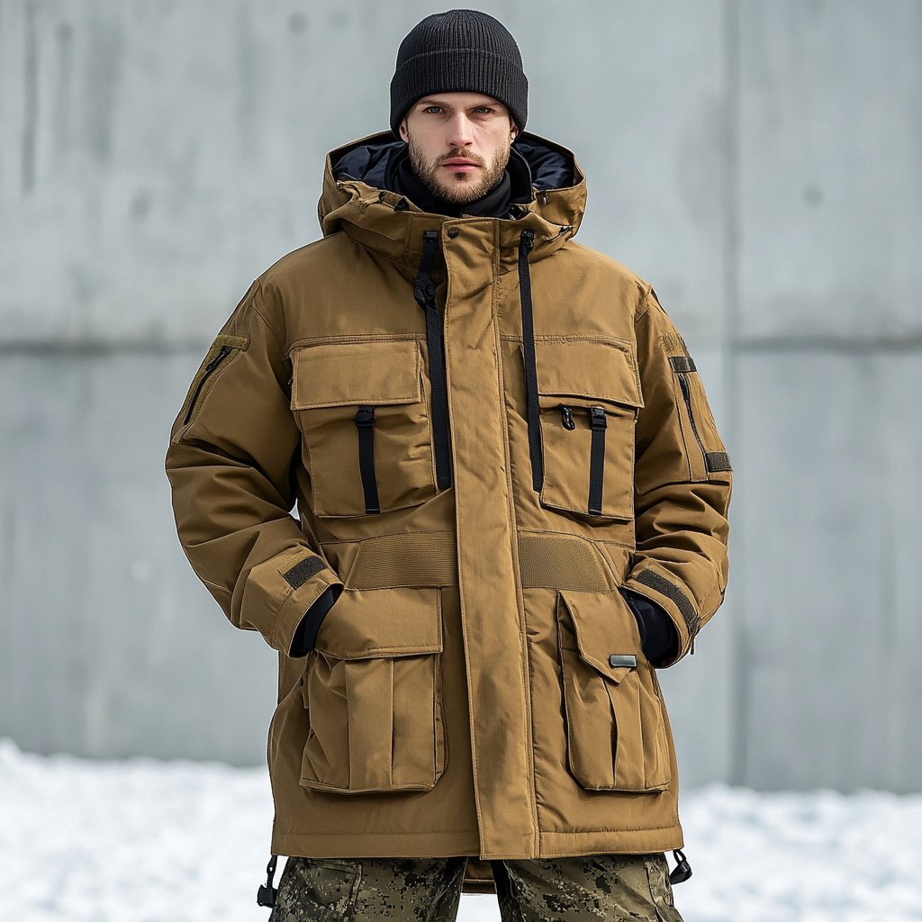 Men's outerwear jacket warm outdoor tactical style