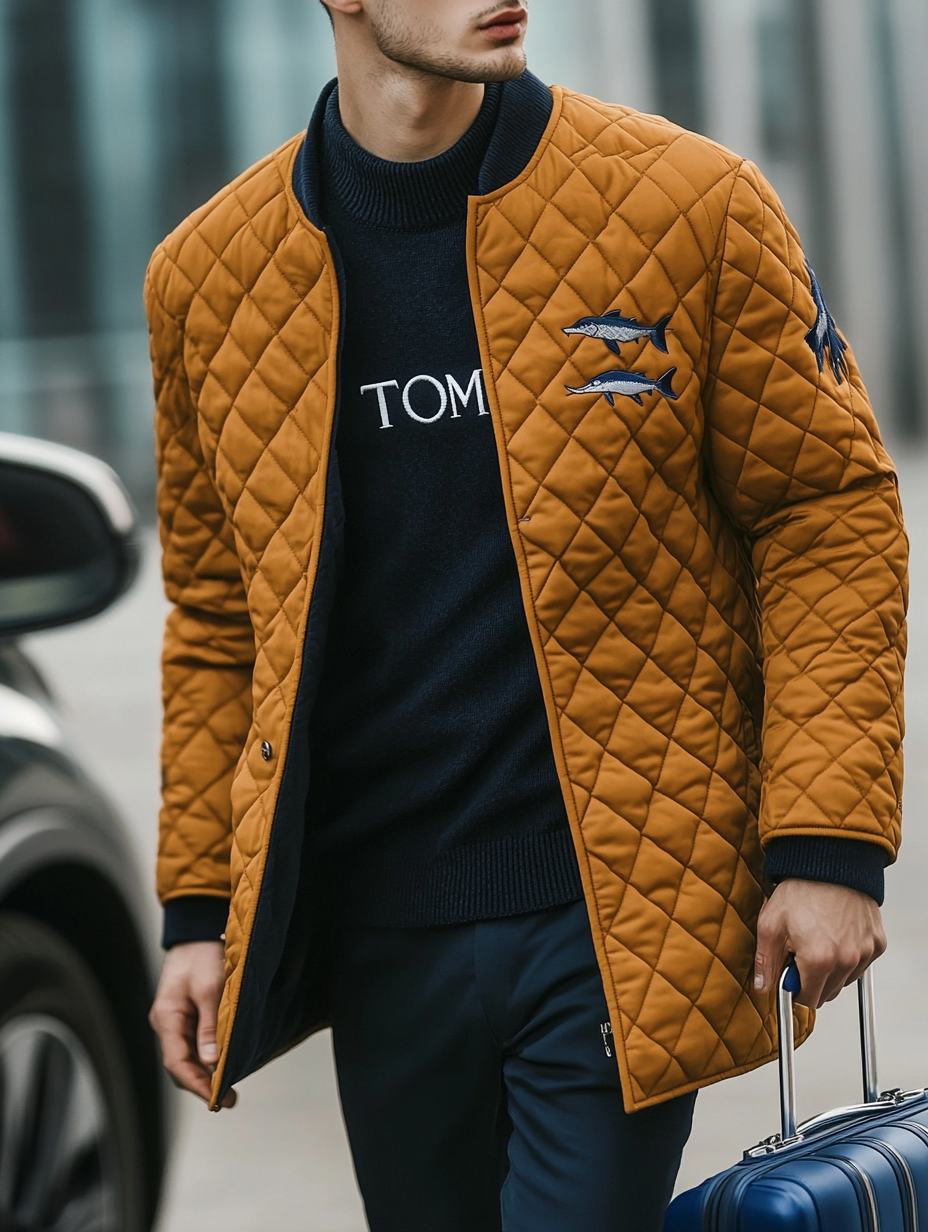 Men's Fashionable Design Leather Velvet Warm Design Jacket