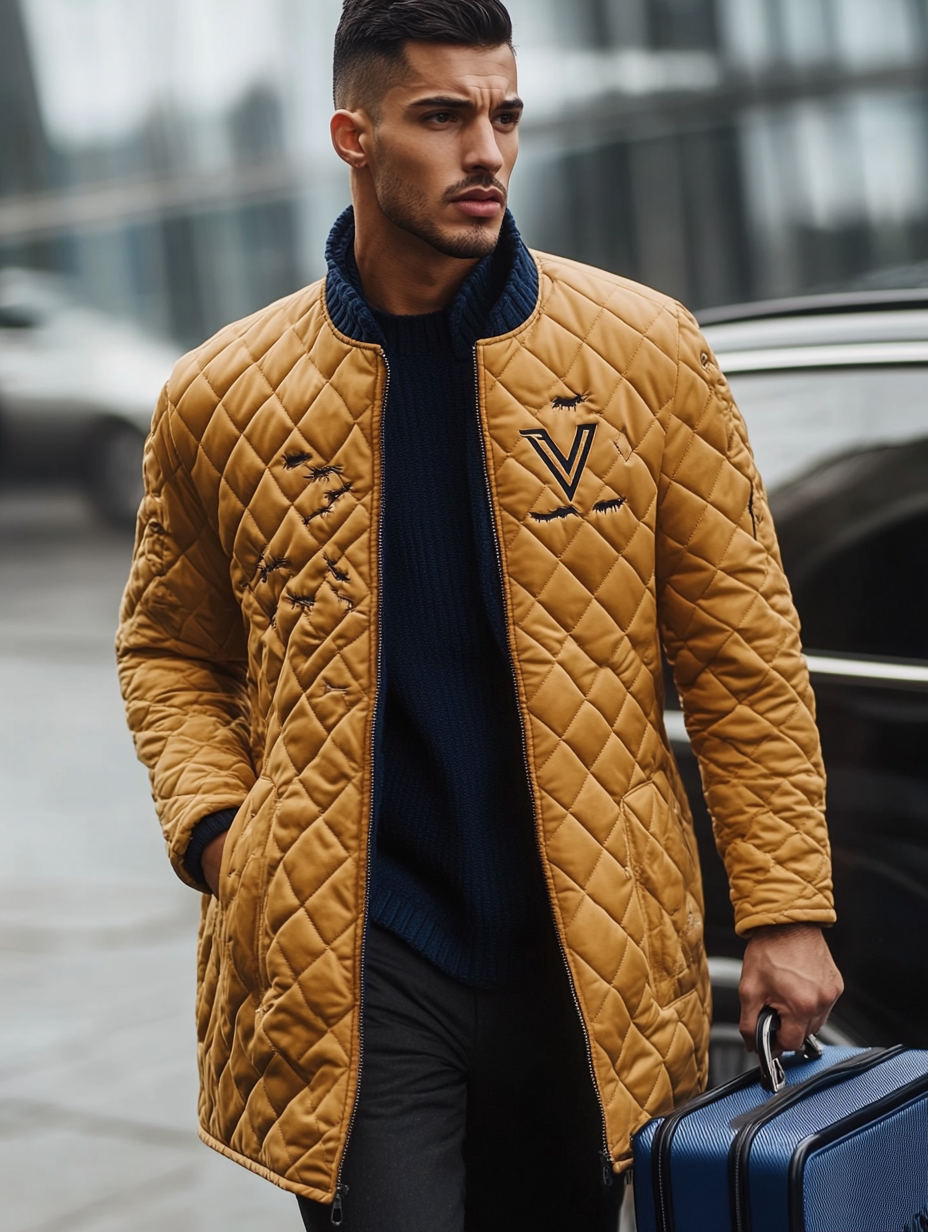 Men's Fashionable Design Leather Velvet Warm Design Jacket