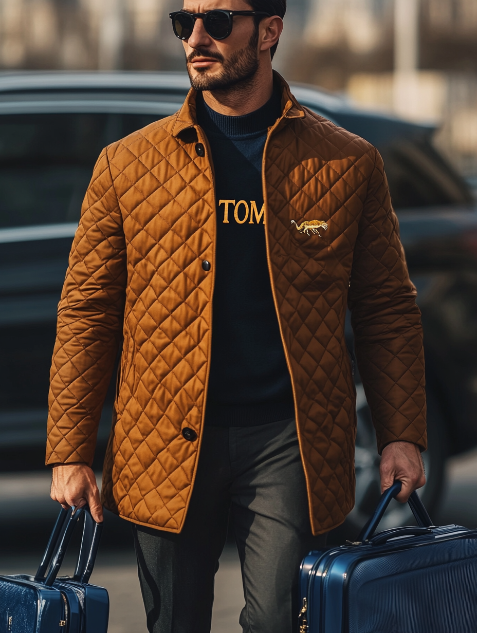 Men's Fashionable Design Leather Velvet Warm Design Jacket