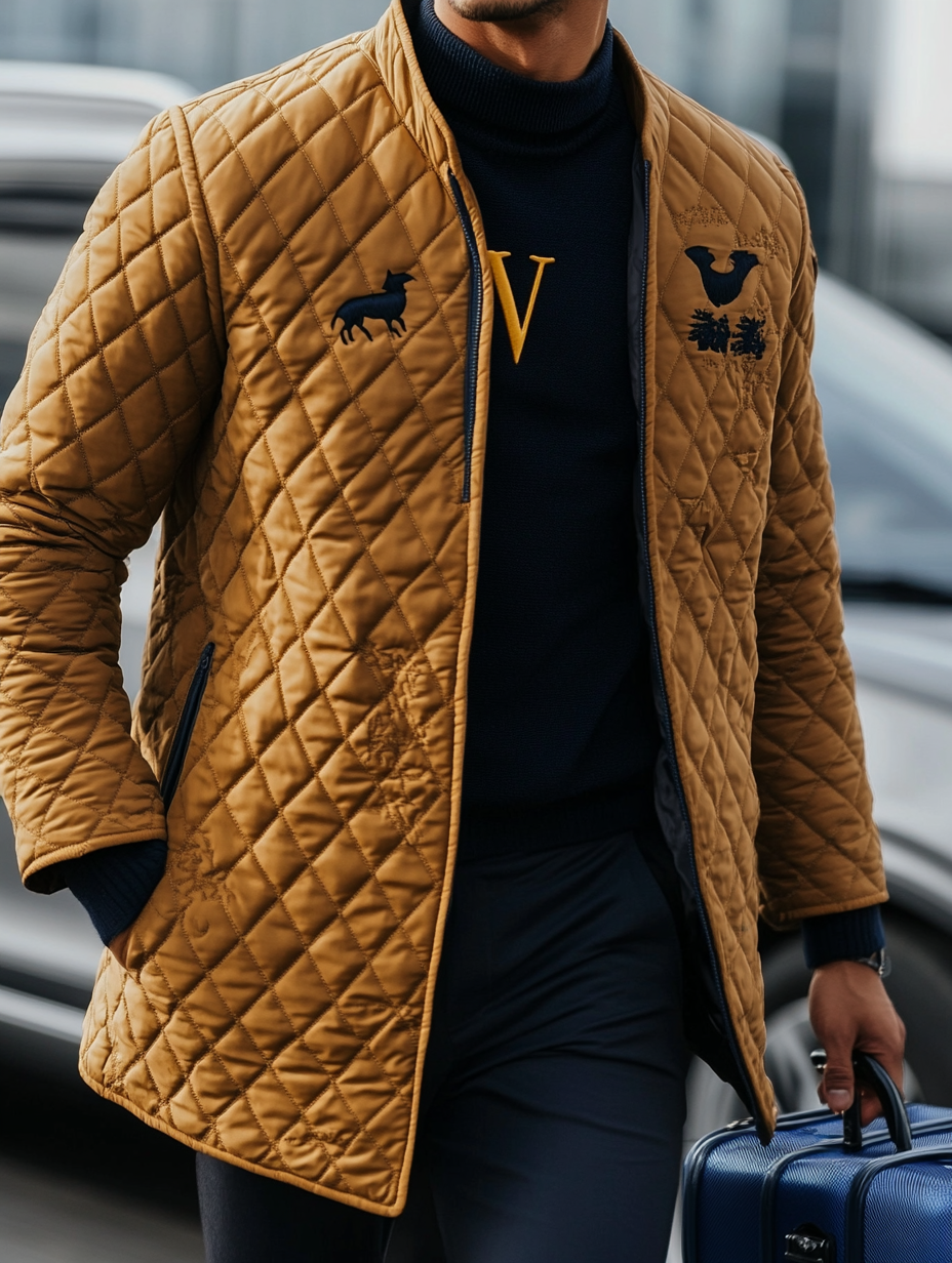 Men's Fashionable Design Leather Velvet Warm Design Jacket