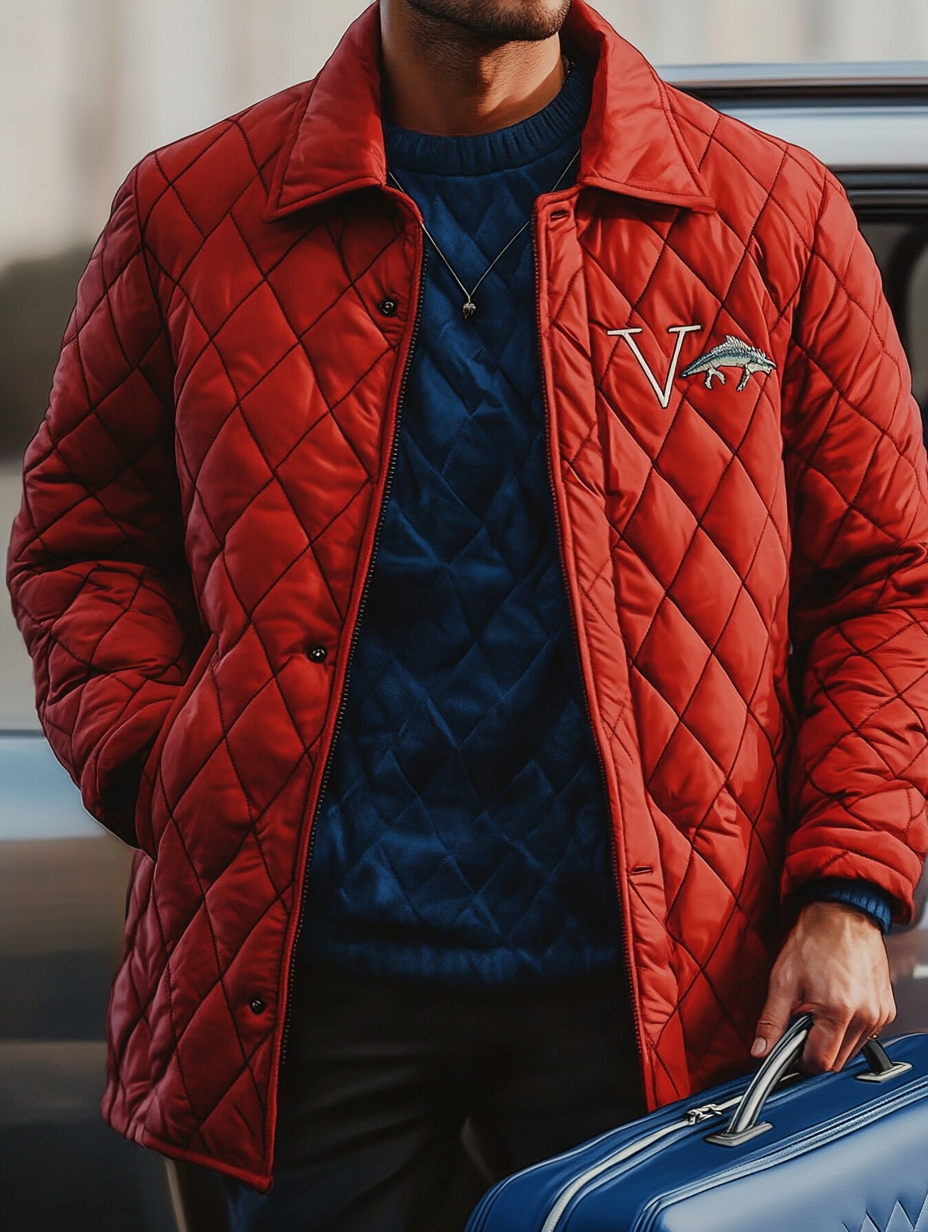 Men's Fashionable Design Leather Velvet Warm Design Jacket