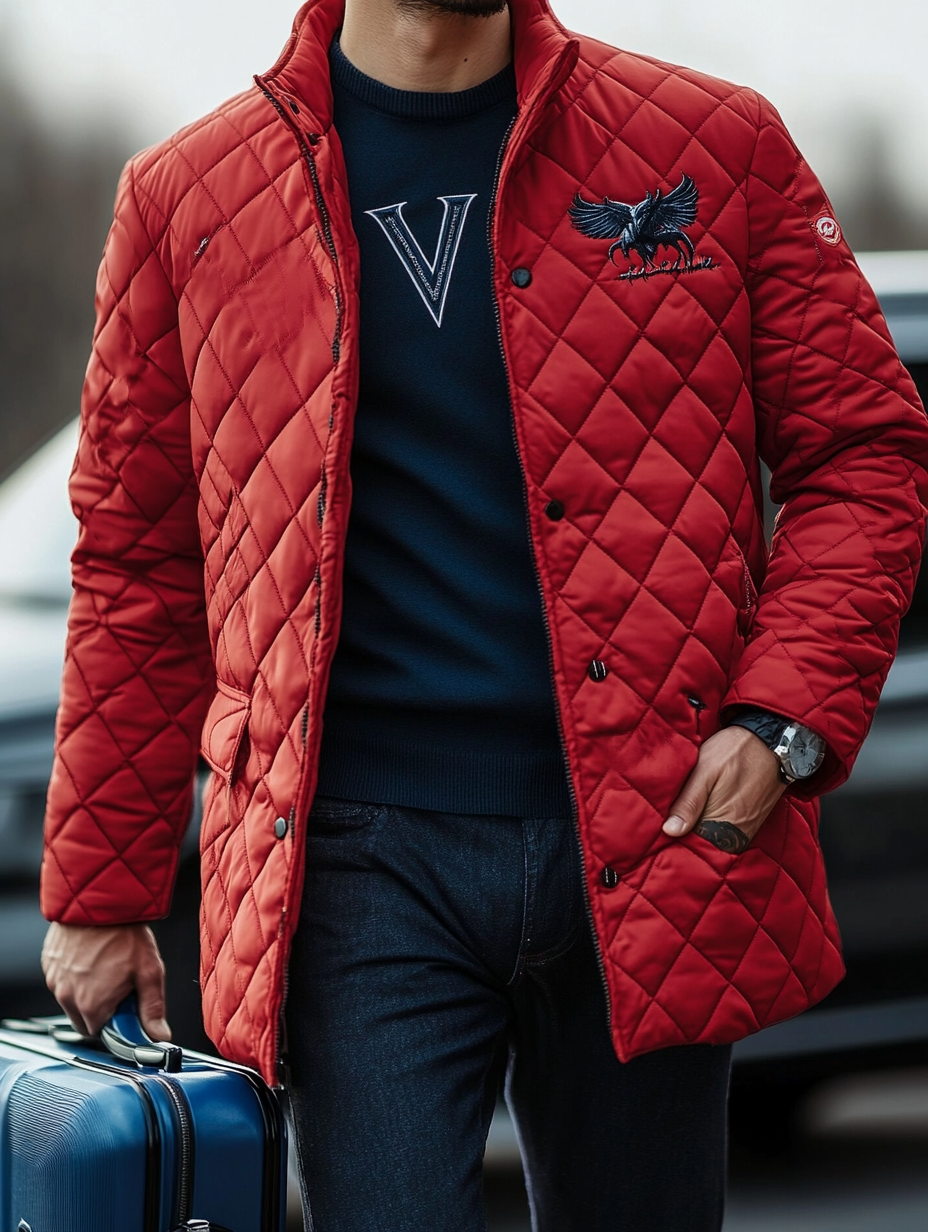 Men's Fashionable Design Leather Velvet Warm Design Jacket