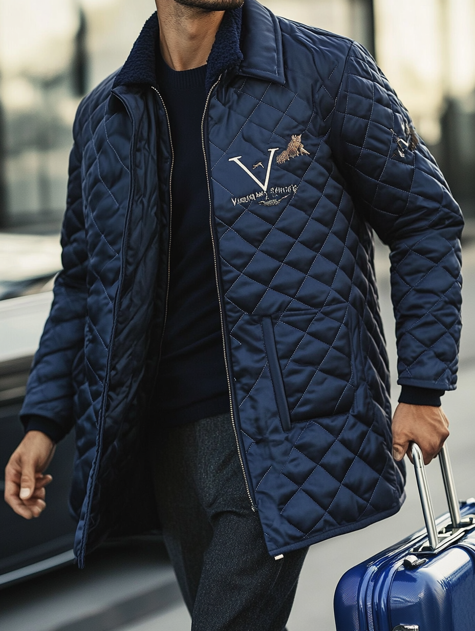 Men's Fashionable Design Leather Velvet Warm Design Jacket