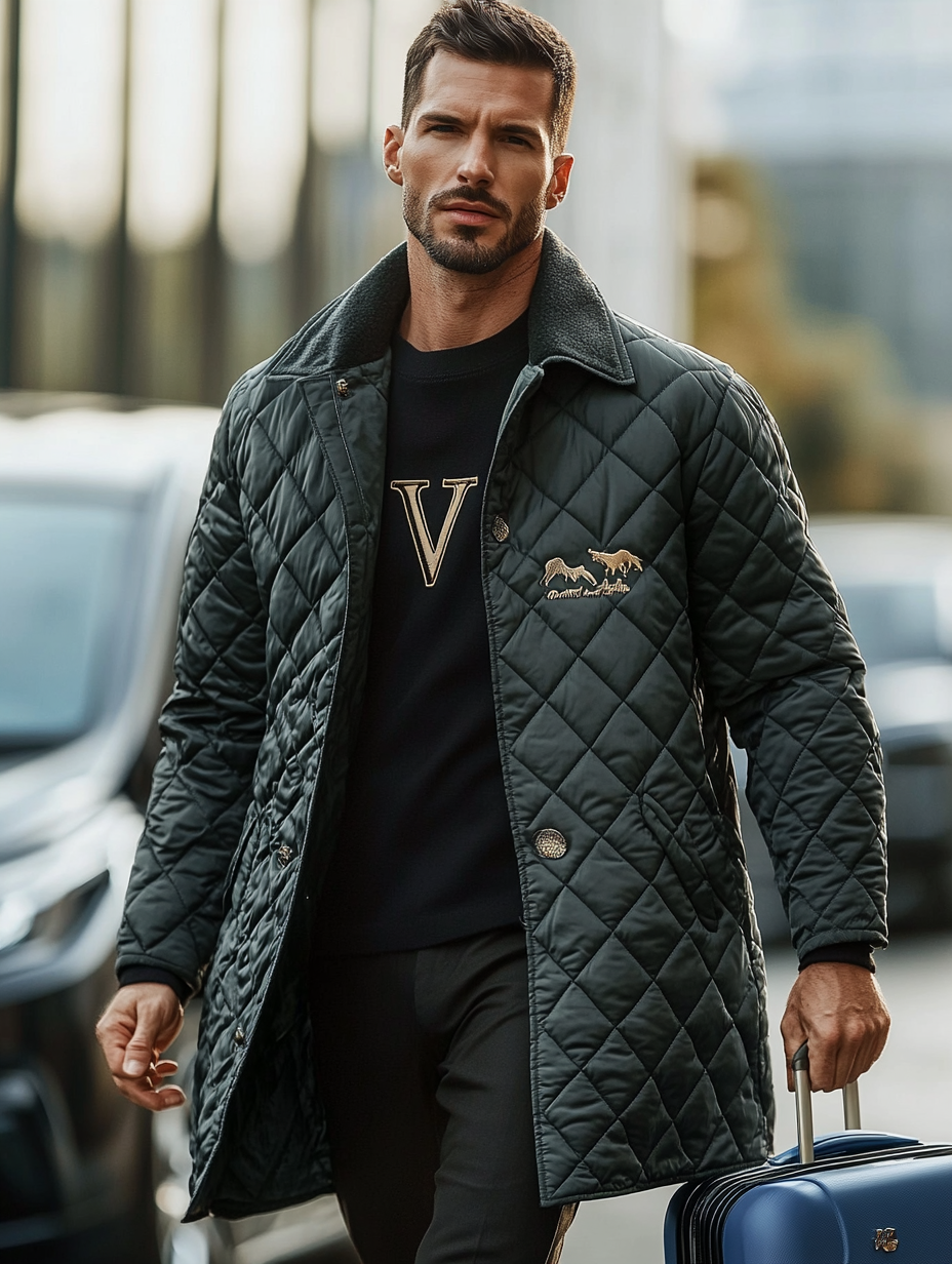 Men's Fashionable Design Leather Velvet Warm Design Jacket