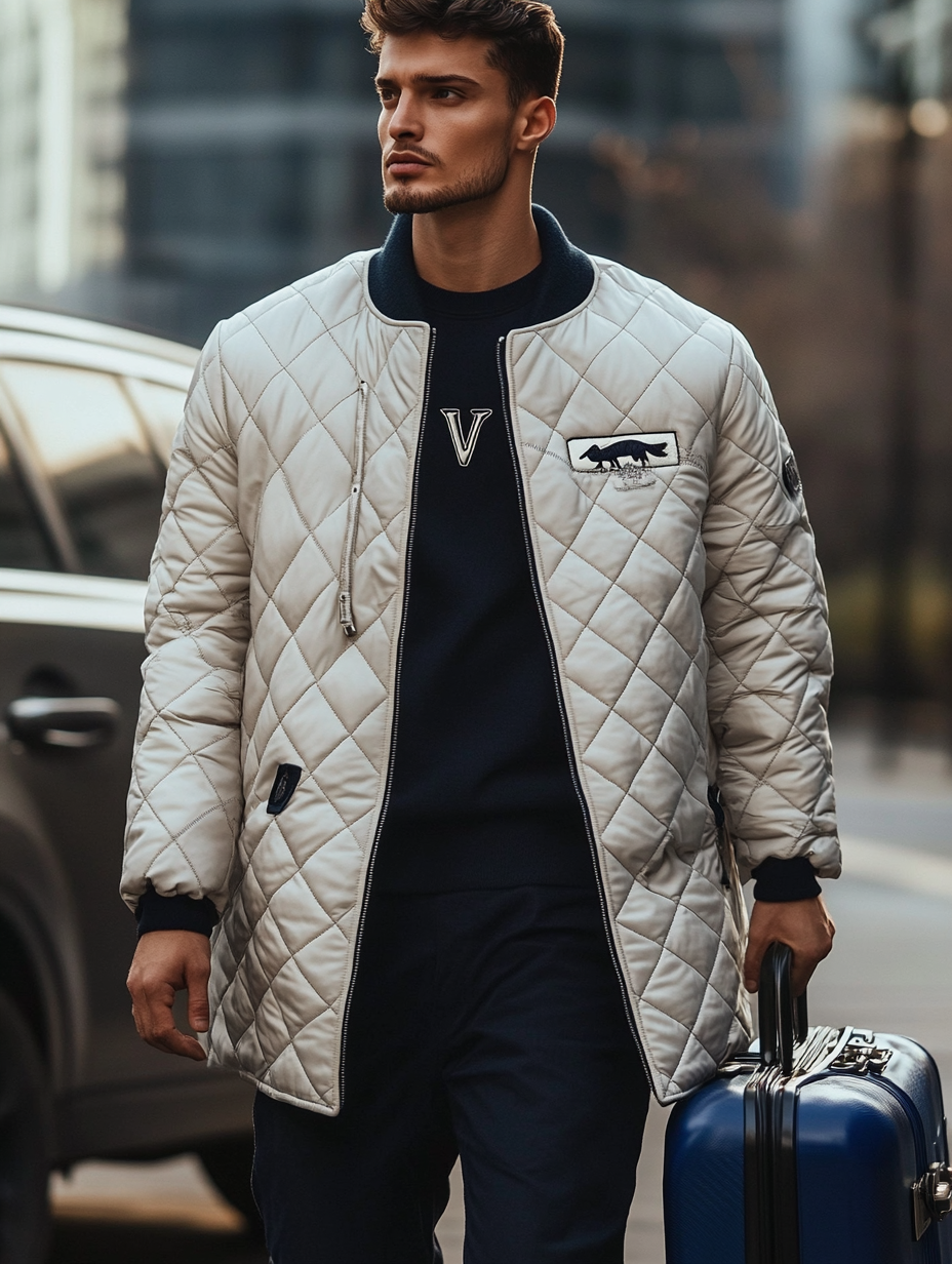 Men's Fashionable Design Leather Velvet Warm Design Jacket