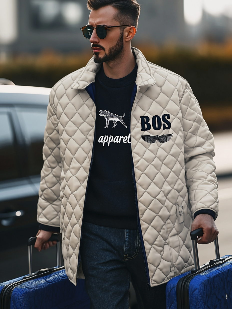 Men's Fashionable Design Leather Velvet Warm Design Jacket