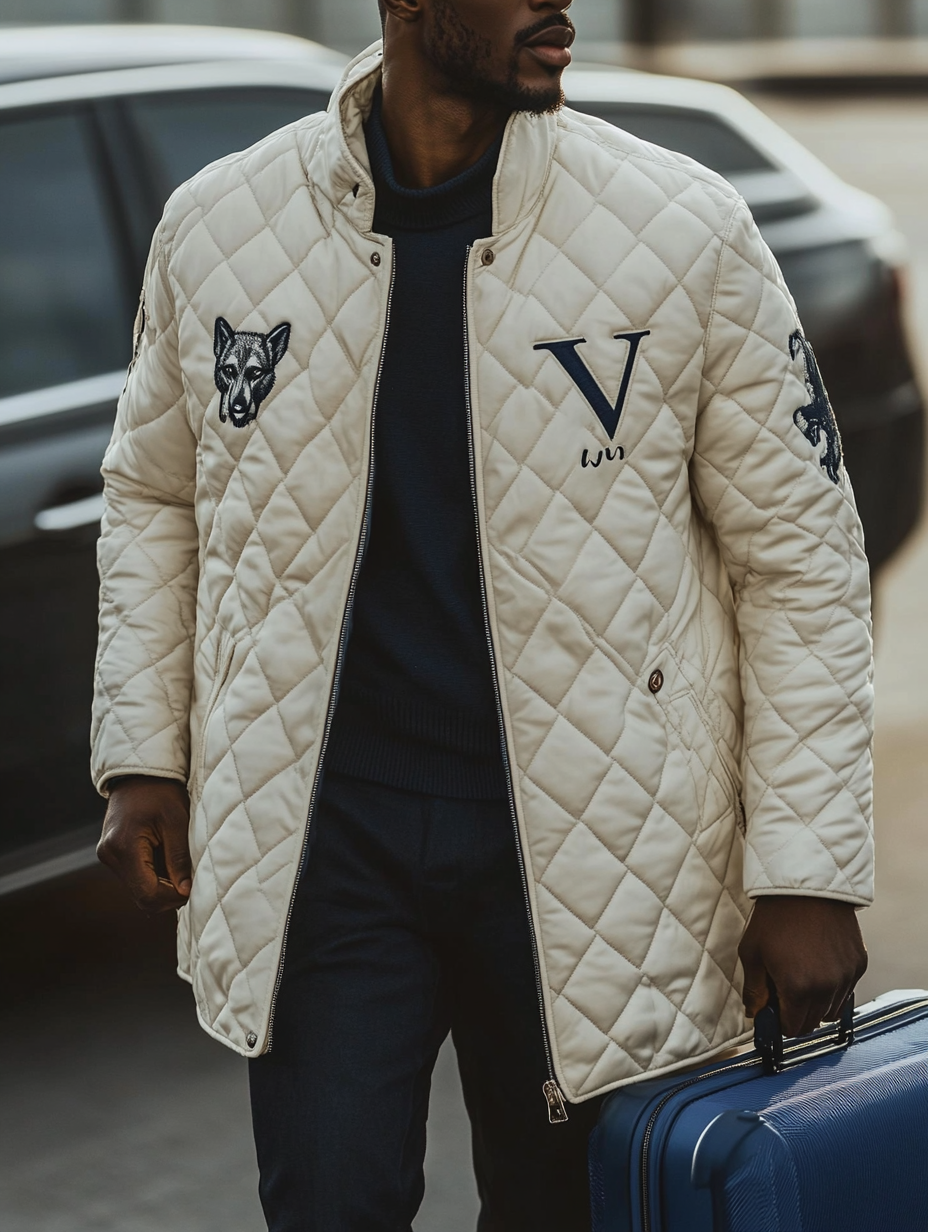 Men's Fashionable Design Leather Velvet Warm Design Jacket