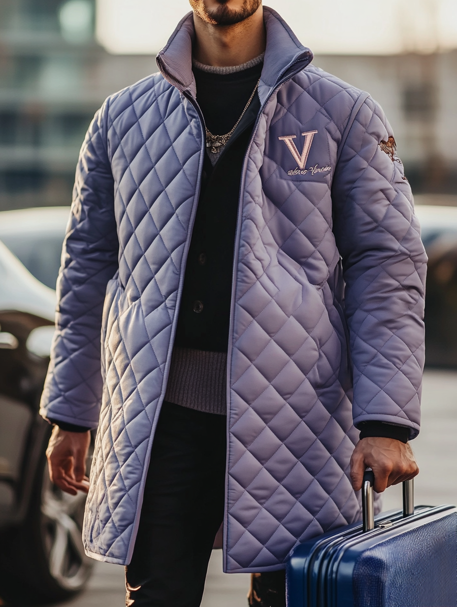 Men's Fashionable Design Leather Velvet Warm Design Jacket