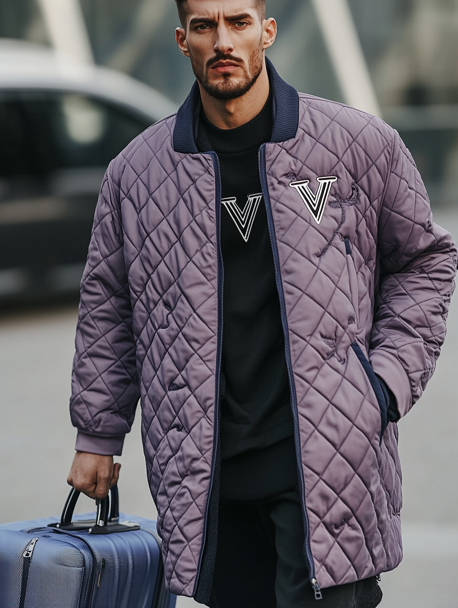 Men's Fashionable Design Leather Velvet Warm Design Jacket