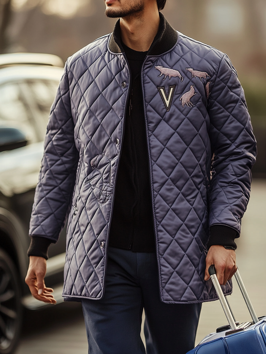 Men's Fashionable Design Leather Velvet Warm Design Jacket