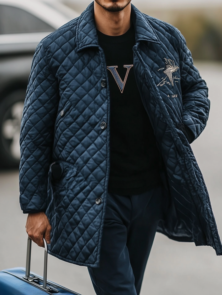 Men's Fashionable Design Leather Velvet Warm Design Jacket