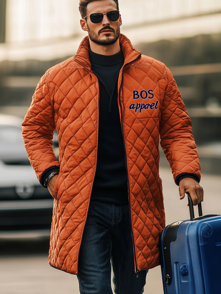 Men's Fashionable Design Leather Velvet Warm Design Jacket