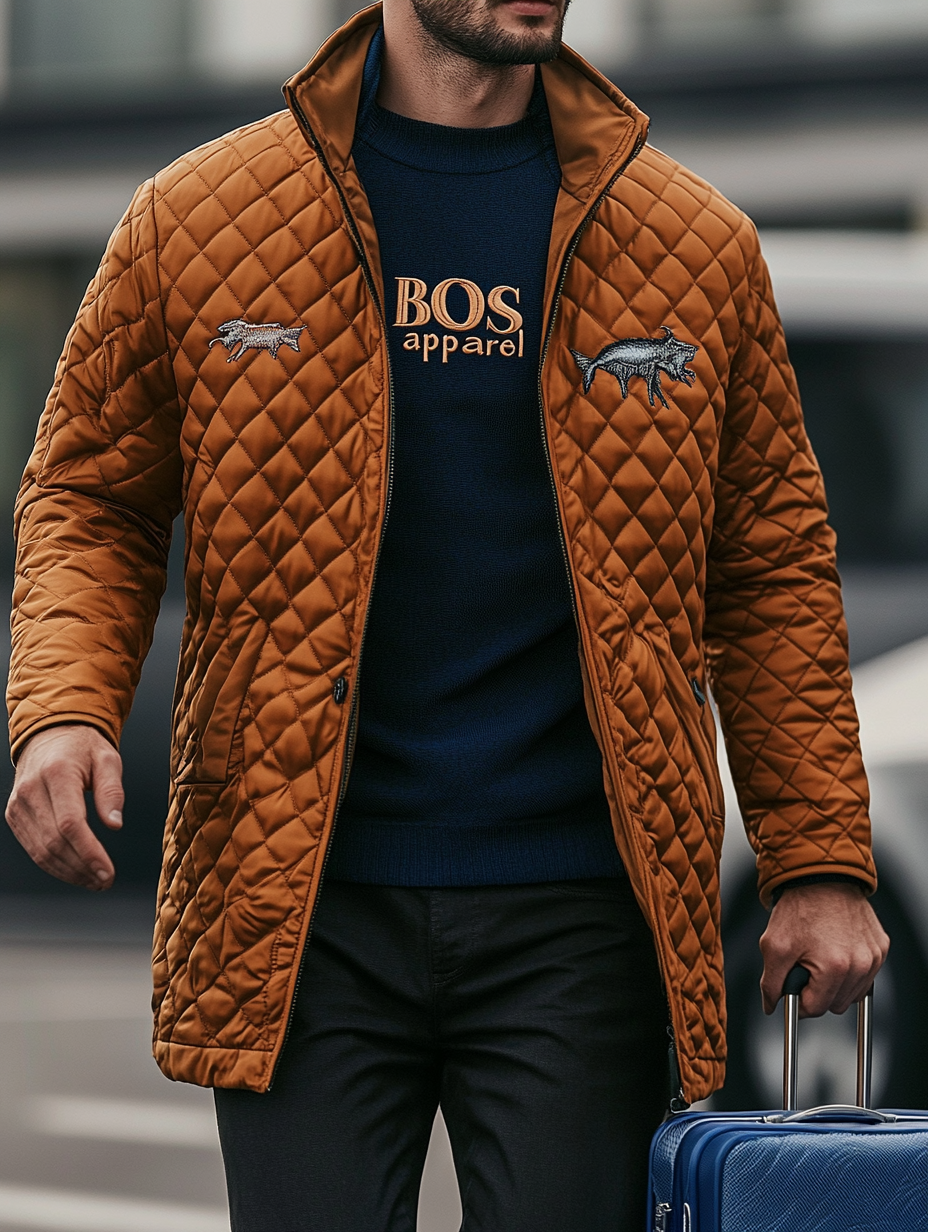 Men's Fashionable Design Leather Velvet Warm Design Jacket