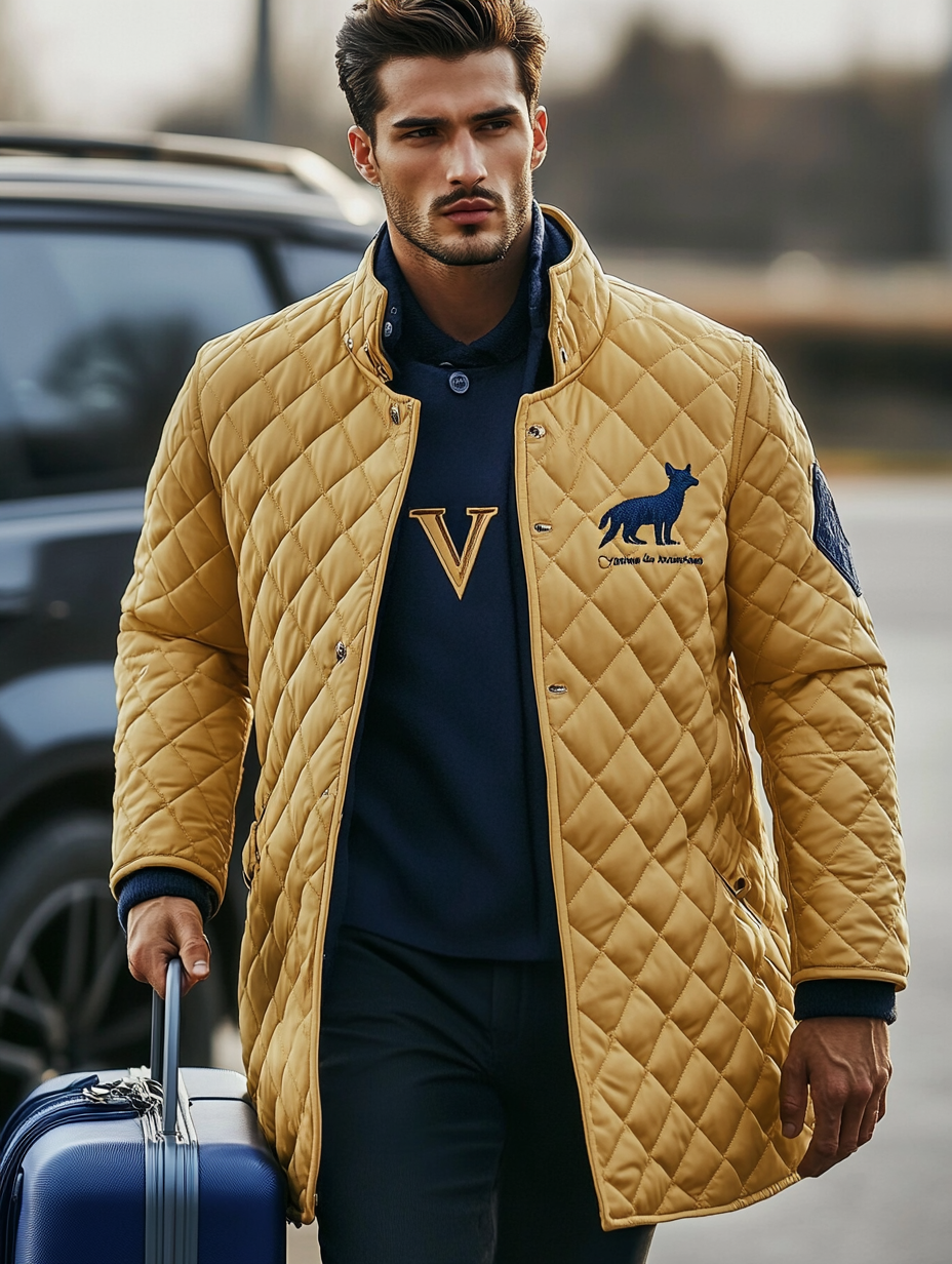 Men's Fashionable Design Leather Velvet Warm Design Jacket