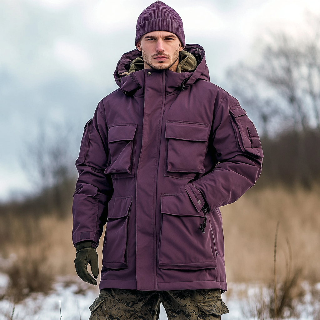 Men's outerwear jacket warm outdoor tactical style