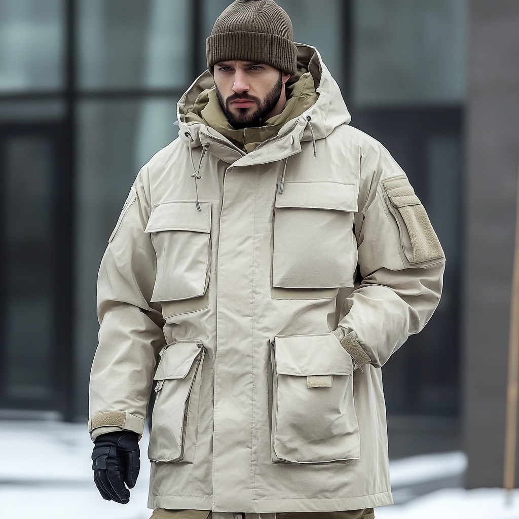 Men's outerwear jacket warm outdoor tactical style