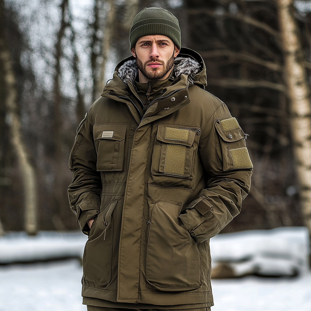 Men's outerwear jacket warm outdoor tactical style