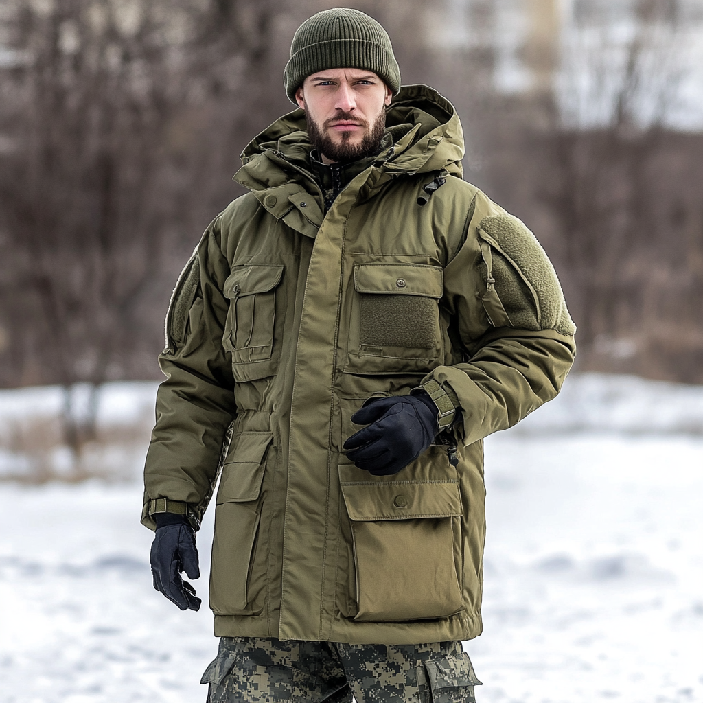 Men's outerwear jacket warm outdoor tactical style