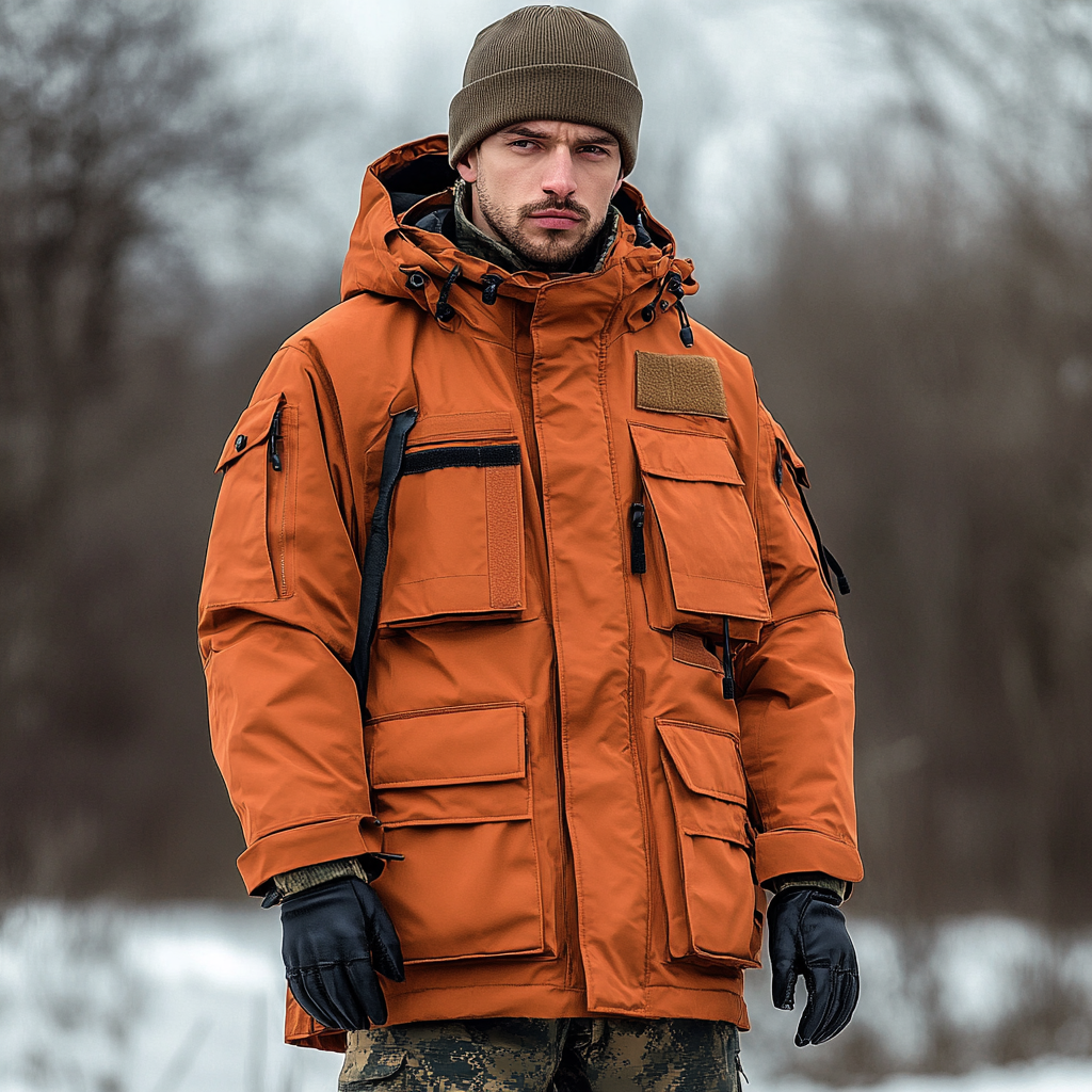 Men's outerwear jacket warm outdoor tactical style