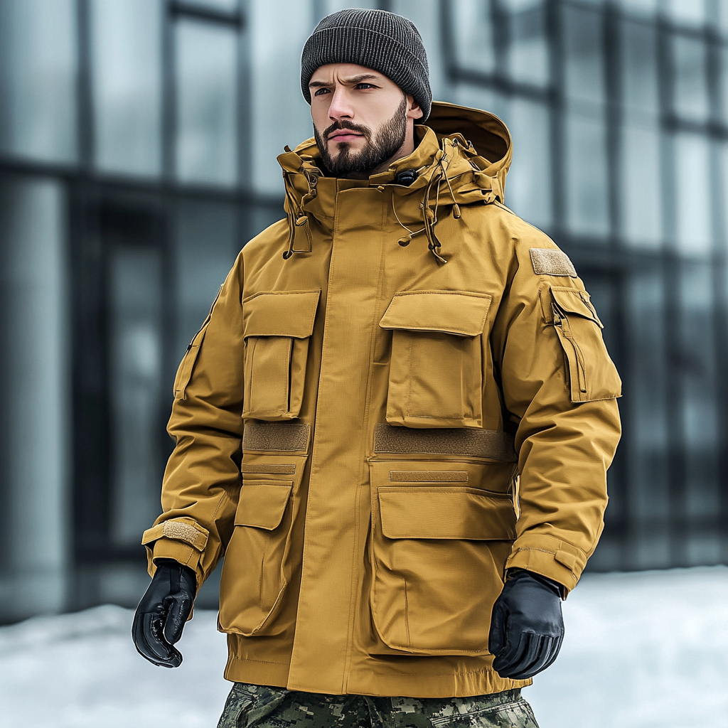 Men's outerwear jacket warm outdoor tactical style