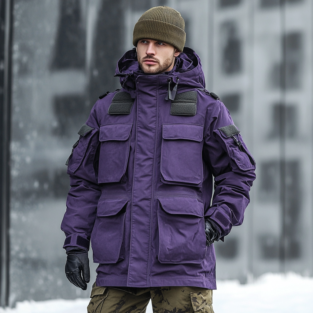 Men's outerwear jacket warm outdoor tactical style