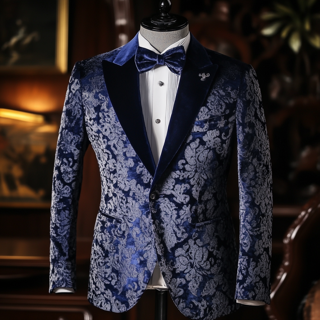 Unique embroidery business gentleman casual Men's Luxury Business Casual Fashion Blazer Suit Coat Jacket