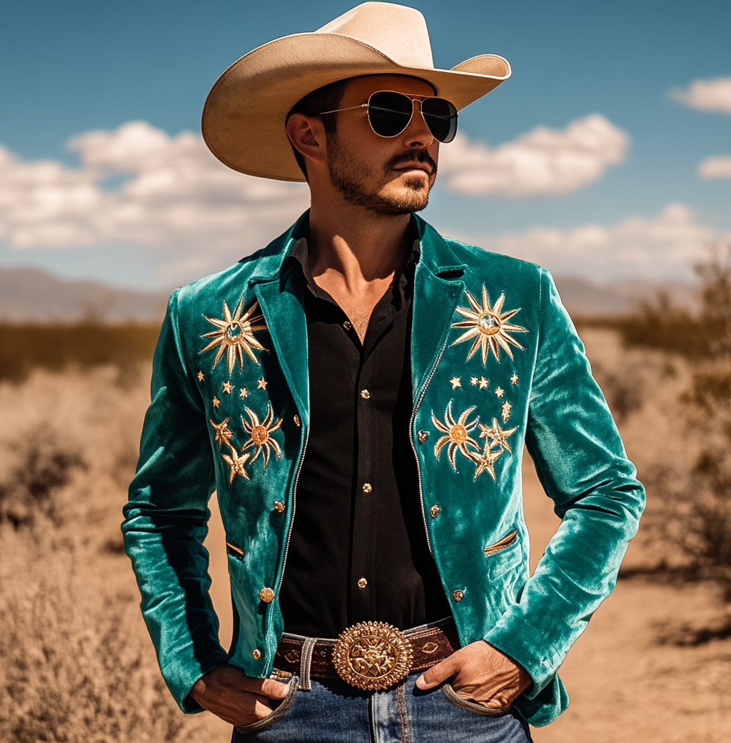 High-End Western Velvet Jacket Western Forged Velvet Coat