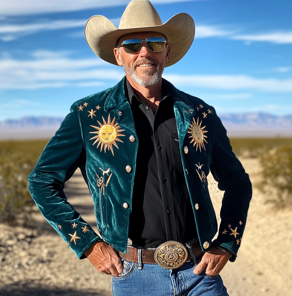 High-End Western Velvet Jacket Western Forged Velvet Coat