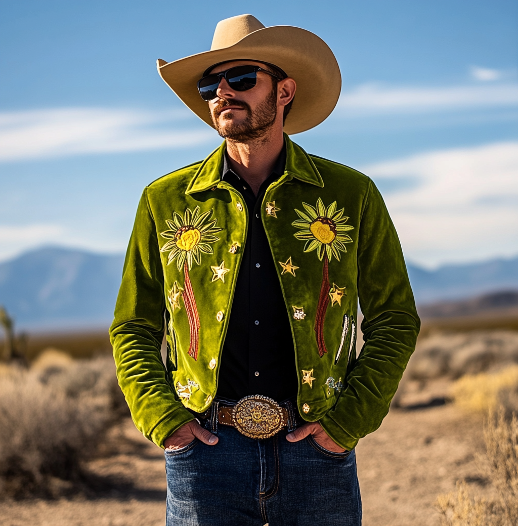 High-End Western Velvet Jacket Western Forged Velvet Coat